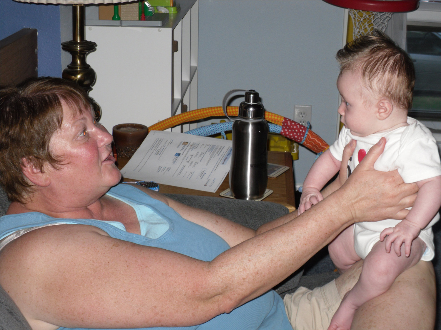 Great Falls, MT- Burralls home- Kim (grandma) and Phin